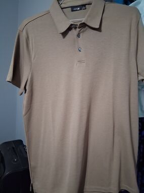 Apt. 9 Men's Tan Short-Sleeve Polo